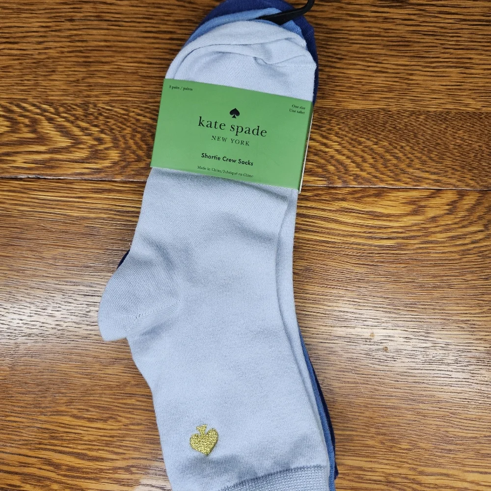 Kate Spade 3 Pack Shortie Crew Socks NWT